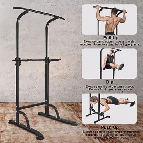 Sport Power Tower Workout Dip Station Pull Up Bar, Height Adjustable Multi-Function Dip Stand for Home Gym Strength Training Fitness Equipment Sport Power Tower Workout Dip Station Pull Up Bar, Height Adjustable Multi-Function Dip Stand for Home Gym Strength Training Fitness Equipment